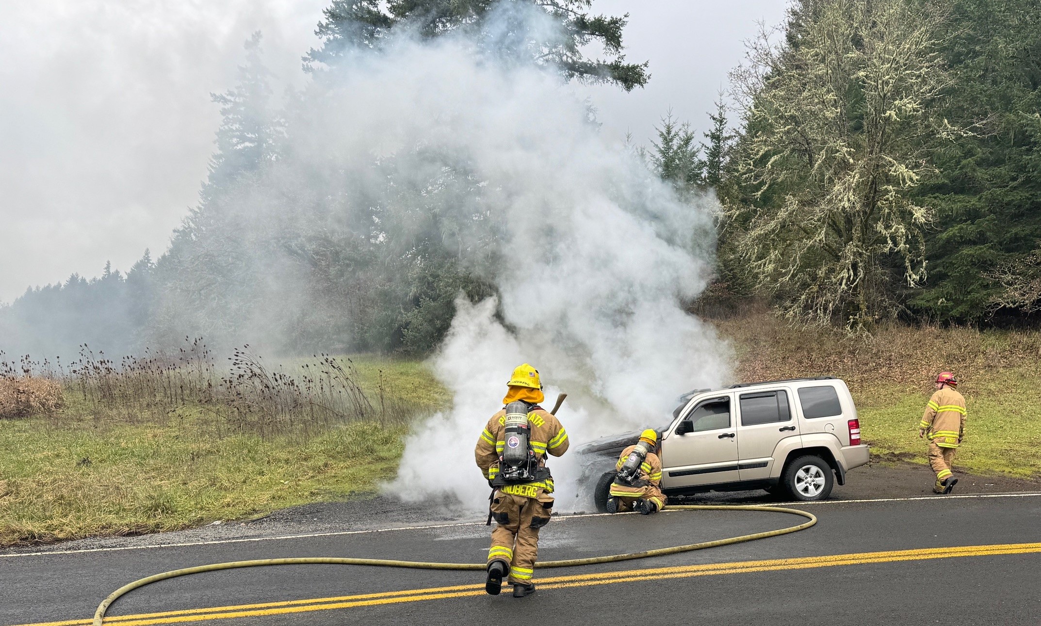 Firefighters extinguish vehicle fire on Priest Road Philomath News